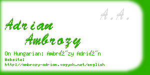 adrian ambrozy business card